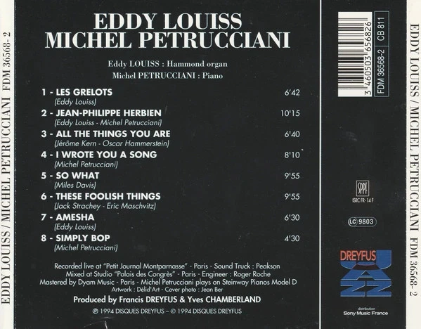 CD Eddy Louiss & Michel Petrucciani "Conférence De Presse" – photo 2